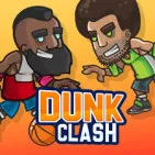 Dunk Clash is a dramatic basketball game where you confront a single opponent on a confined floor and compete for a predefined score.
