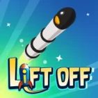 Lift Off lets you launch rockets into space, drop stages at the right time, receive rewards, upgrade parts, and set altitude records.