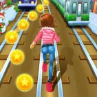 Hey everyone! Please help our girl who is running away. She can only run through the subway tube, which is a shame. Could you show her the way through this huge tunnel? In Subway Princess Run, you have to help her get to the city by subway.